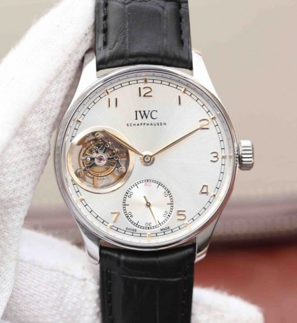 IWC AZ Portuguese Tourbillon White Dial YG Markers A98900