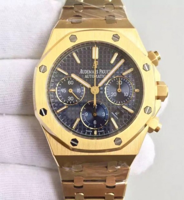 Audemars Piguet Royal Oak Chronograph 26320 YG Blue Dial YG Bracelet A7750