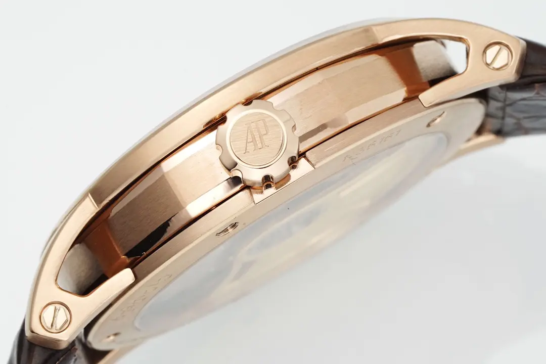 watch Audemars Piguet CODE 11.59 Blue Dial Three-Hand Automatic Watch   41mm Rose Gold Case with Brown Leather Strap - gallery