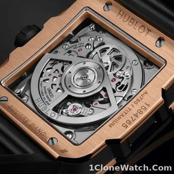 Hublot Square Bang Men Automatic Skeleton Rubber Watch 821.OM.0180.RX