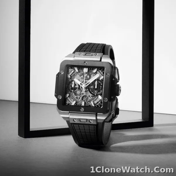 Hublot Square Bang Men Automatic Skeleton Rubber Watch 821.NM.0170.RX