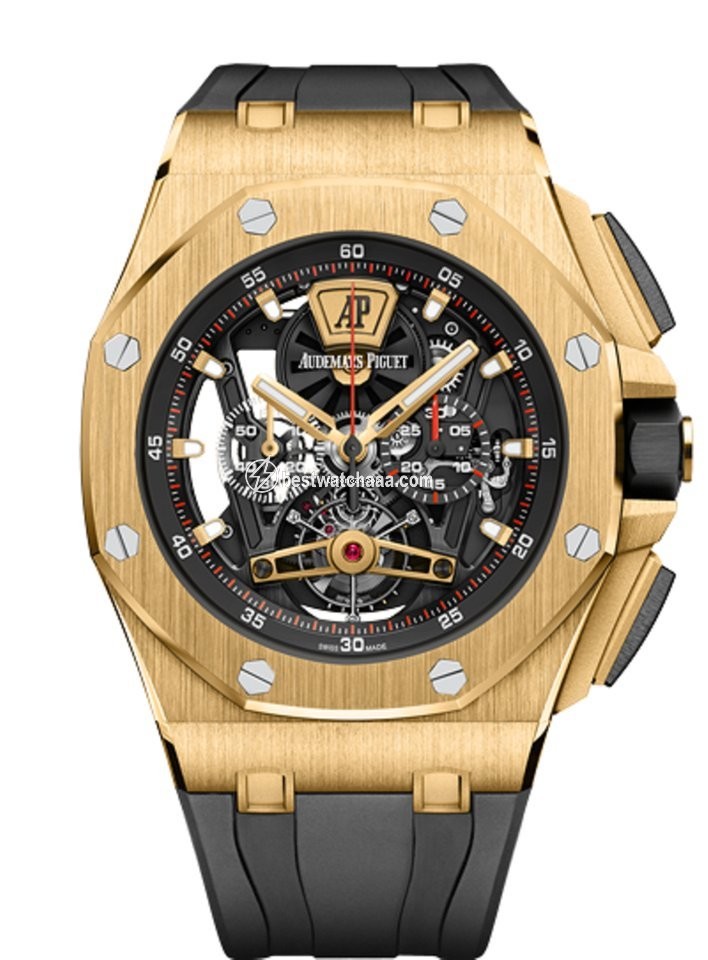 Audemars Piguet Royal Oak Offshore Tourbillon Chronograph Mens watch Unisex Manual winding Yellow gold 26407BA.OO.A002CA.01