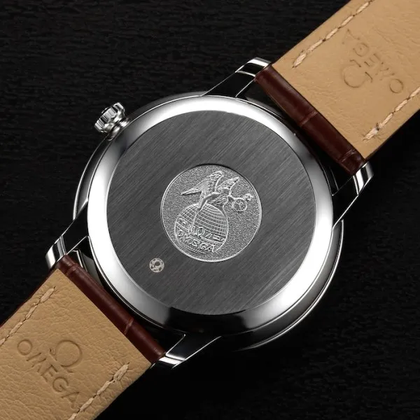 Omega De Ville Men Automatic Silver Leather Watch O42413402002002 - gallery