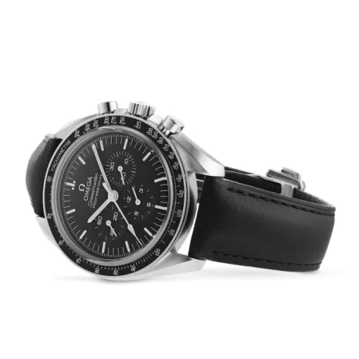 Omega Speedmaster Men Automatic Black Leather Watch O31032425001002 - gallery