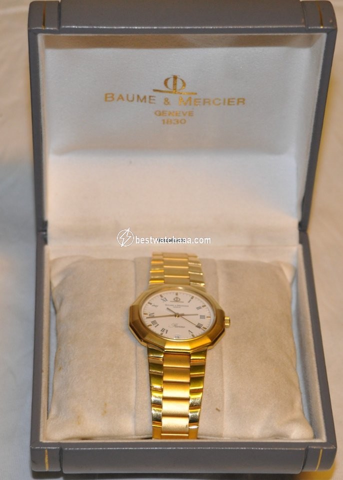 Baume & Mercier Riviera Mens watch Unisex Quartz Yellow gold M0A03182 - gallery