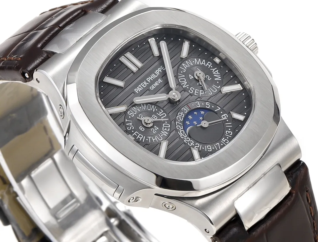 Patek Philippe Nautilus Grey Perpetual Watch - gallery