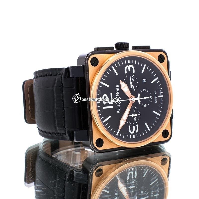 Bell & Ross BR 01-94 Chronographe Mens watch Unisex Automatic Gold Steel Br01 94 - gallery