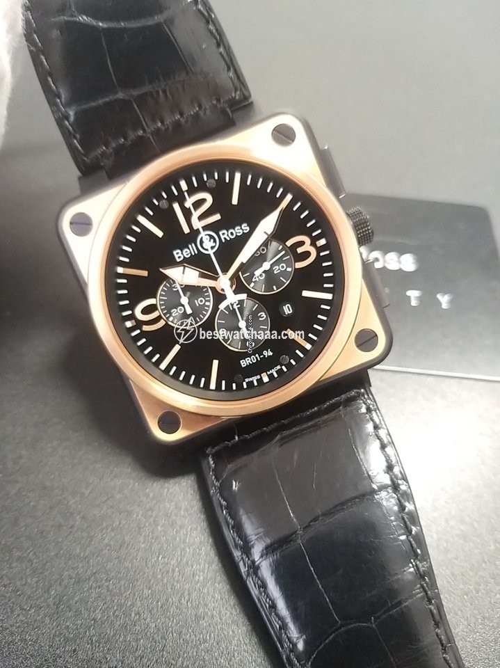 Bell & Ross BR 01-94 Chronographe Mens watch Unisex Automatic Gold Steel BR01-94 - gallery