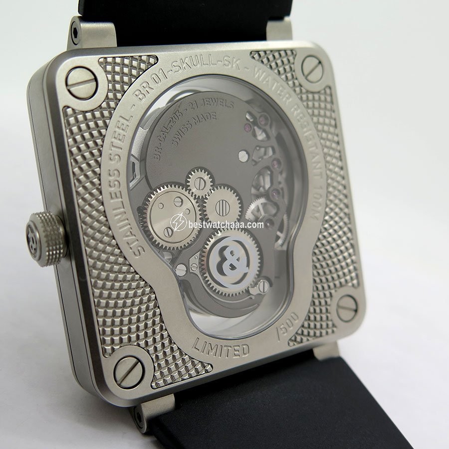 Bell & Ross BR 01 Mens watch Unisex Manual winding Steel BR01-SKULL-SK-ST - gallery