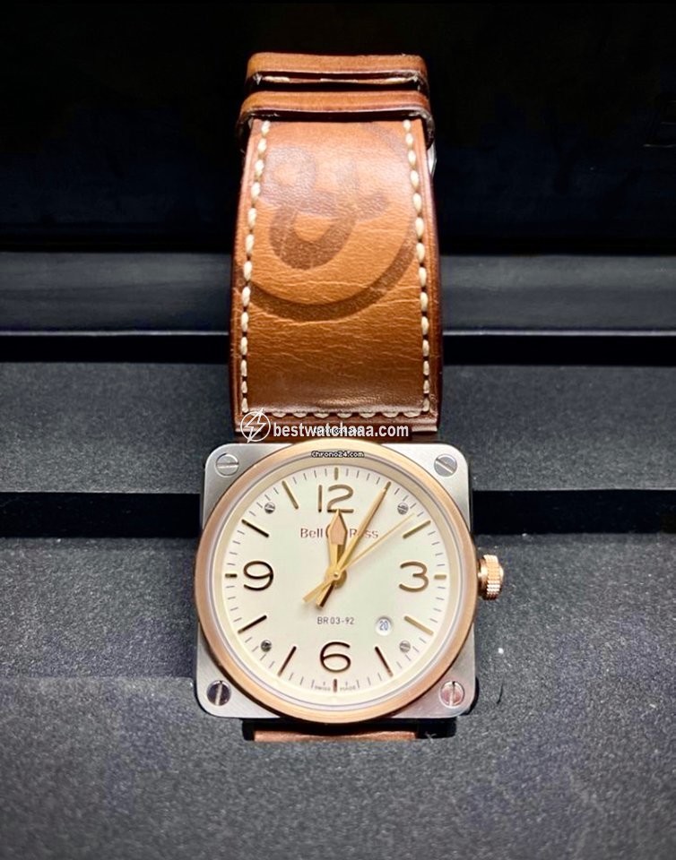 Bell & Ross BR 03-92 Steel Mens watch Unisex Automatic Gold Steel BR0392-ST-PG SCA