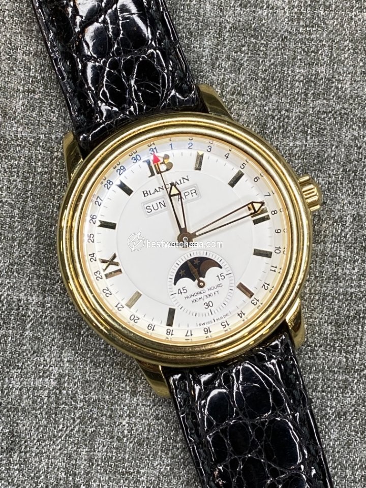 Blancpain Leman Moonphase Mens watch Unisex Automatic Yellow gold 2763-1418A-53