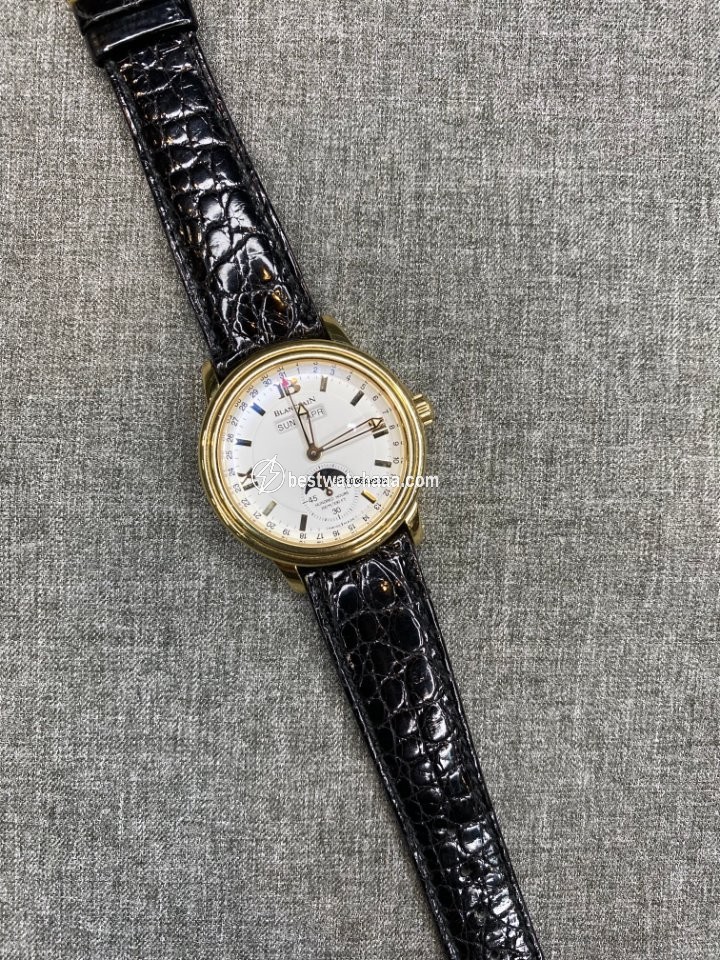 Blancpain Leman Moonphase Mens watch Unisex Automatic Yellow gold 2763-1418A-53 - gallery