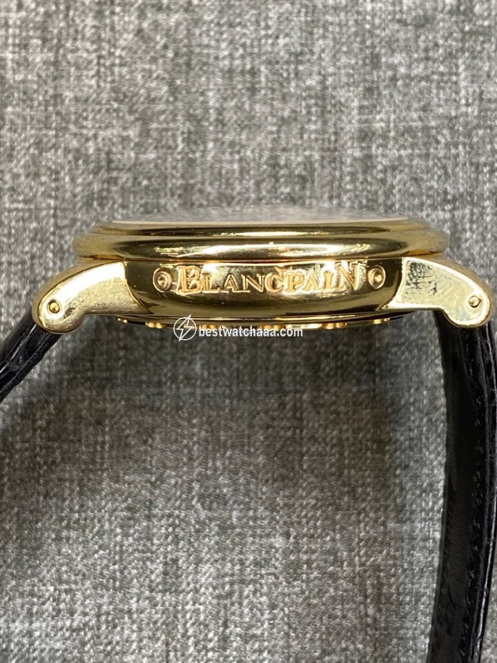 Blancpain Leman Moonphase Mens watch Unisex Automatic Yellow gold 2763-1418A-53 - gallery