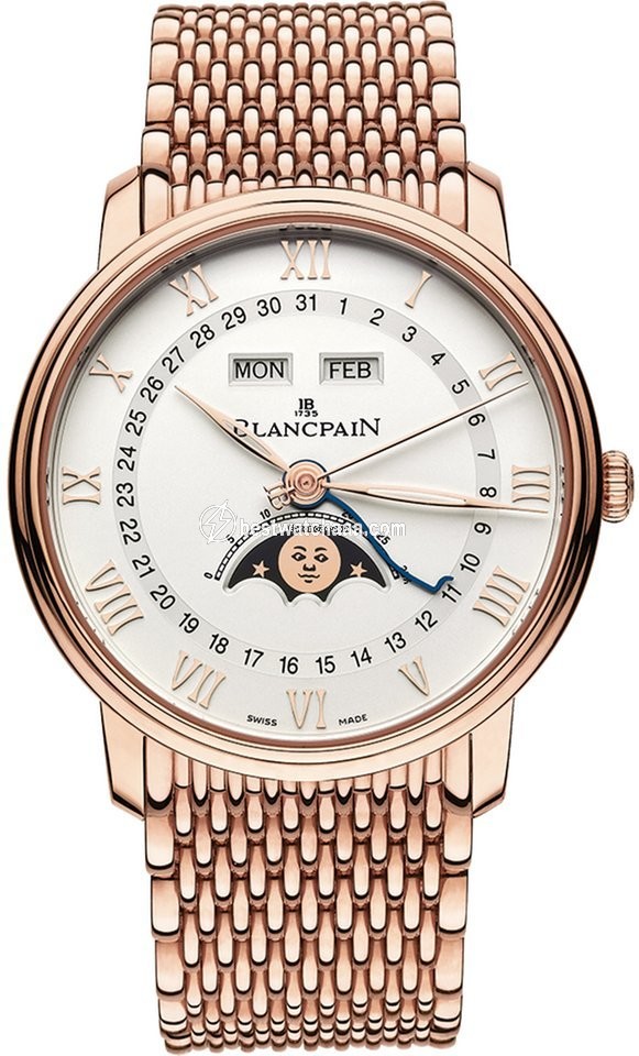 Blancpain Villeret Quantieme Complet Mens watch Unisex Automatic Rose gold 6654-3642-mmb