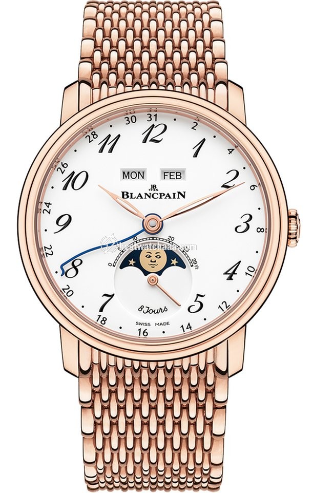 Blancpain Villeret Quantieme Complet Mens watch Unisex Automatic Rose gold 6639a-3631-mmb