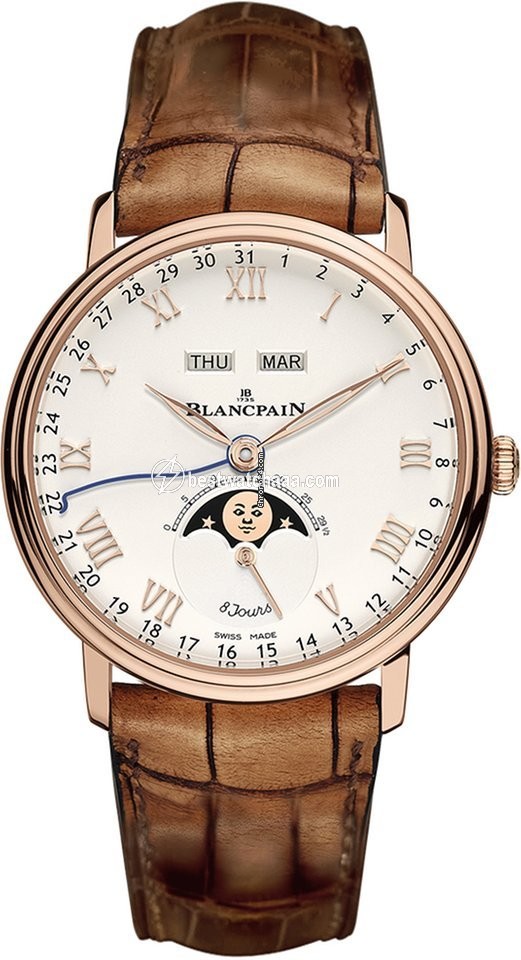 Blancpain Villeret Quantieme Complet Mens watch Unisex Automatic Rose gold 6639-3642-55b