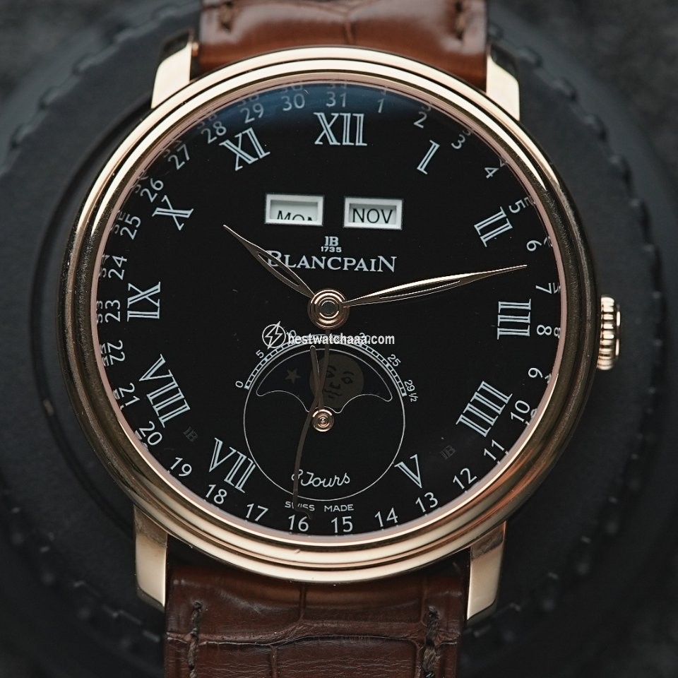 Blancpain Villeret Quantieme Complet Mens watch Unisex Automatic Rose gold 6639-3637-55b