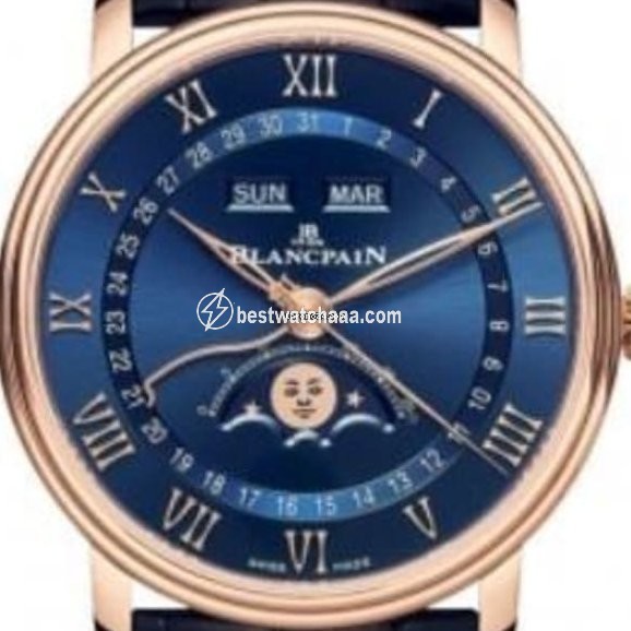 Blancpain Villeret Quantieme Complet Mens watch Unisex Automatic Red gold 6654-3640-55B