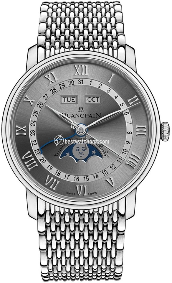 Blancpain Villeret Quantieme Complet Mens watch Unisex Automatic Steel 6654-1113-mmb