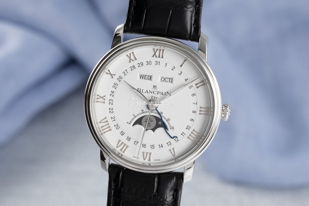 Blancpain Villeret Quantieme Complet Mens watch Unisex Automatic Steel 6654-1127-55B