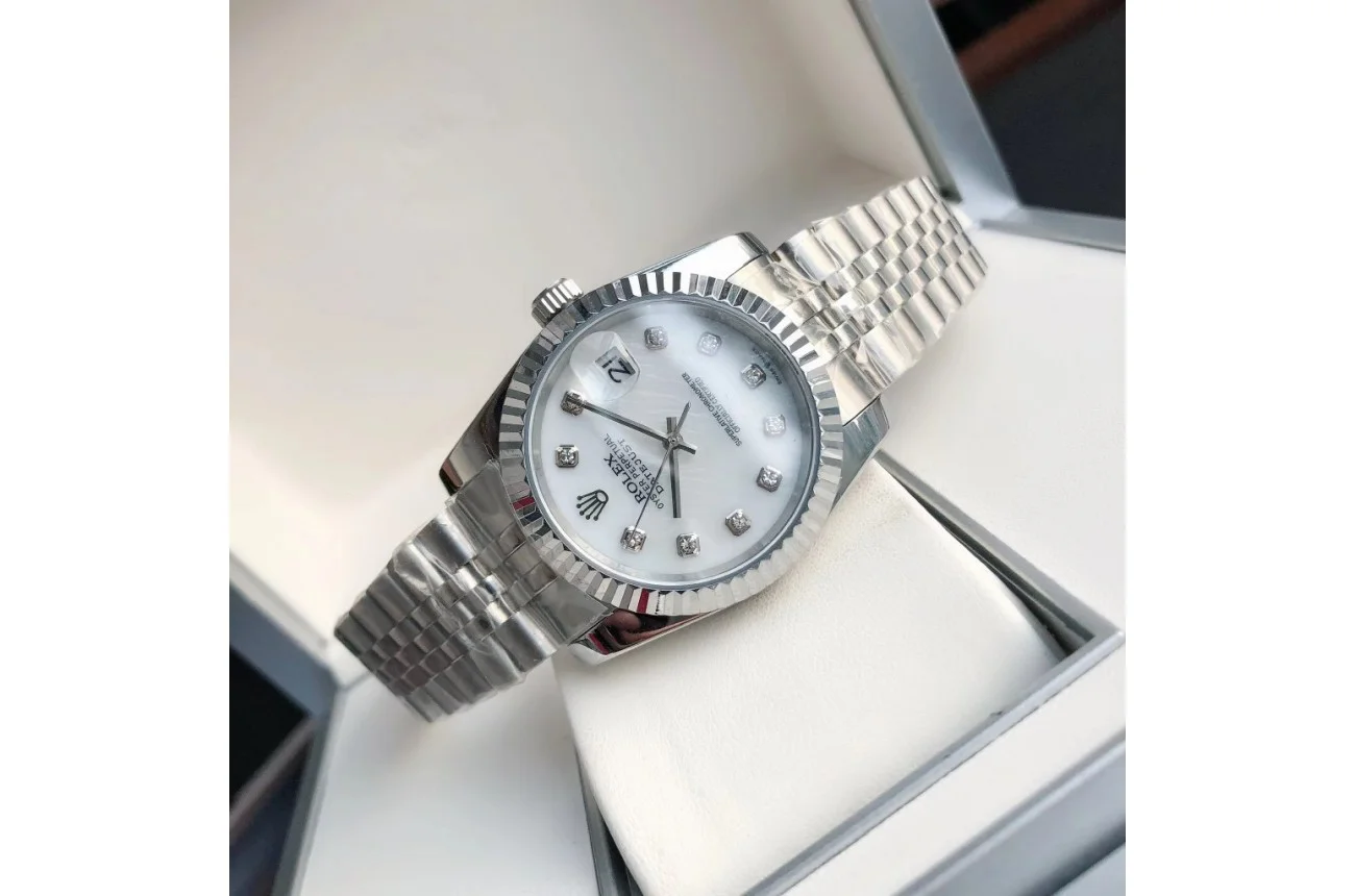 Couple Watches Rolex Datejust 36/28mm SS/SS Jub White/Dial - gallery