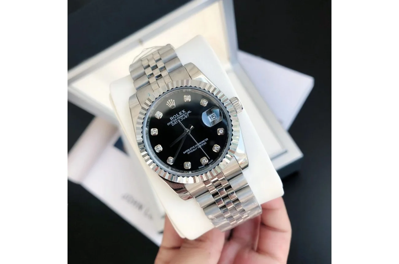 Couple Watches Rolex Datejust 36/28mm SS/SS Jub Black/Dial - gallery