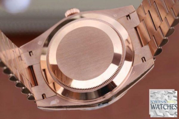 ROLEX DAY DATE BROWN DIAL 18K ROSE GOLD 40MM SWISS REPLICA 228235.9 - gallery