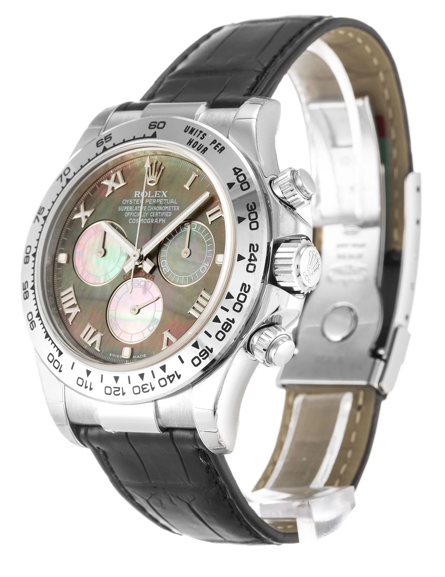 Rolex Daytona 40mm Mother of Pearl   Black Dial 116519 - gallery