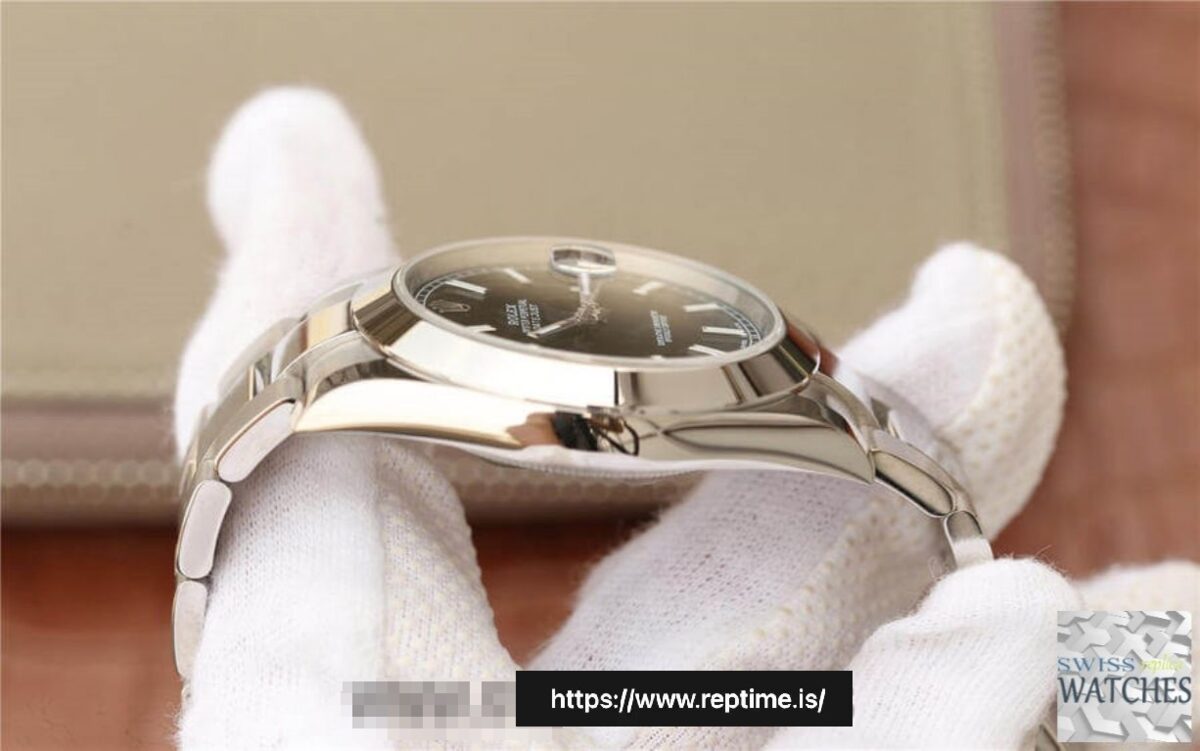 ROLEX DATEJUST BLACK DIAL STAINLESS STEEL 41MM SWISS REPLICA m126300.0011 - gallery