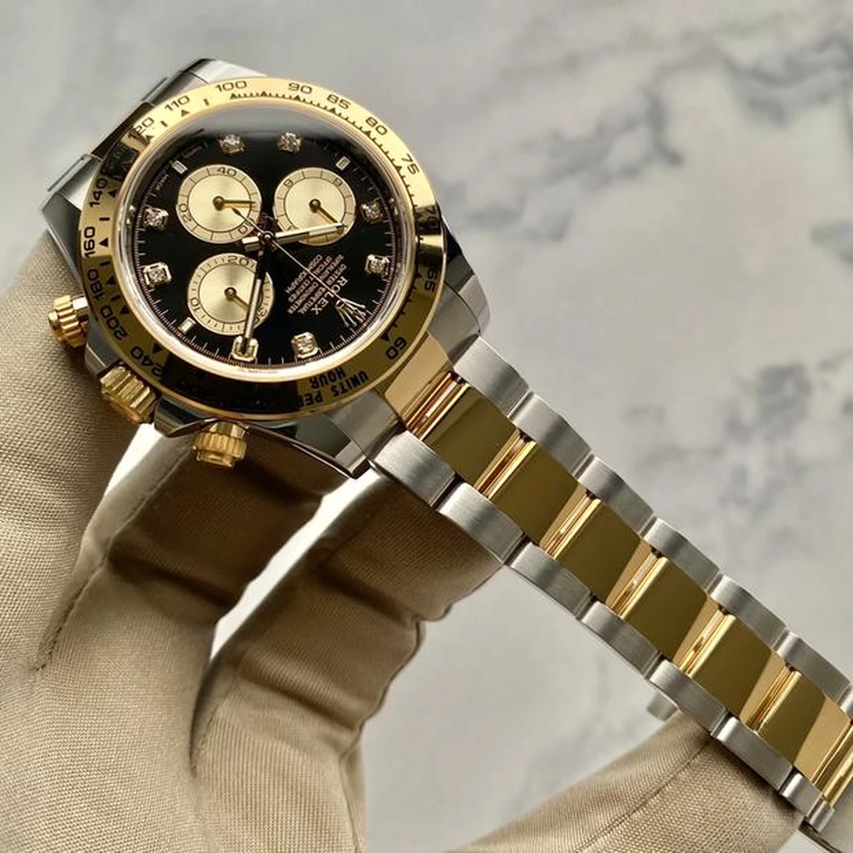 Superclone Rolex Daytona Black Diamond Dial 126503 - gallery