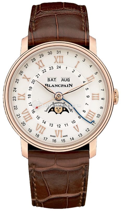 Blancpain Villeret Moonphase Mens watch Unisex Automatic Rose gold 6676-3642-55b