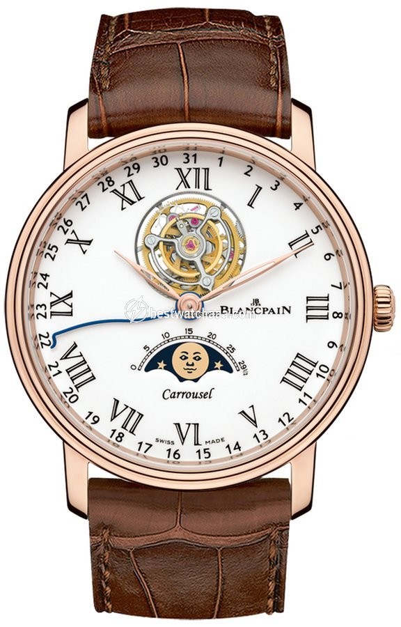 Blancpain Villeret Moonphase Mens watch Unisex Automatic Rose gold 6622L-3631-55b
