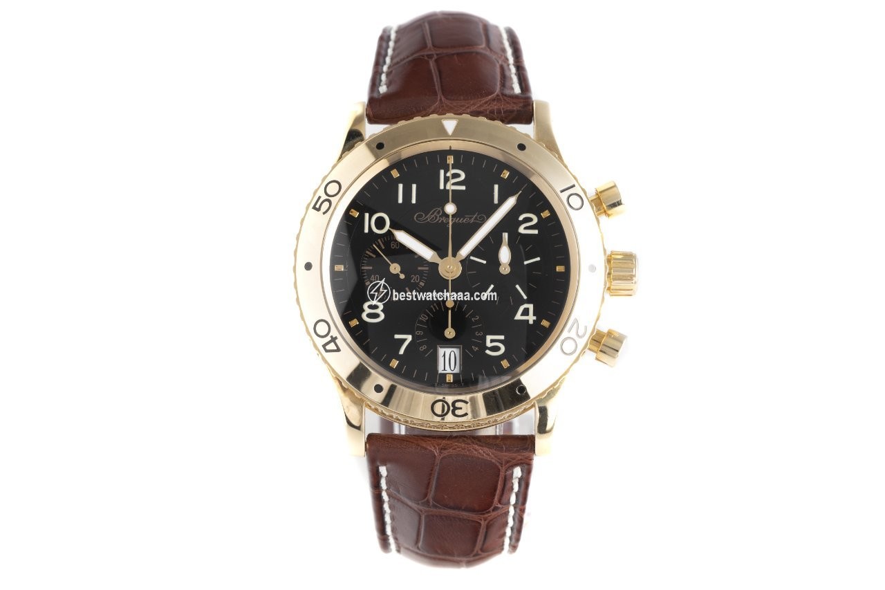 Breguet Type XX - XXI - XXII Mens watch Unisex Automatic Yellow gold 3820 - gallery