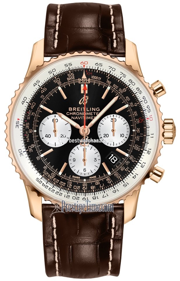 Breitling Navitimer 1 B01 Chronograph 43 Mens watch Unisex Automatic Rose gold rb0121211b1p2