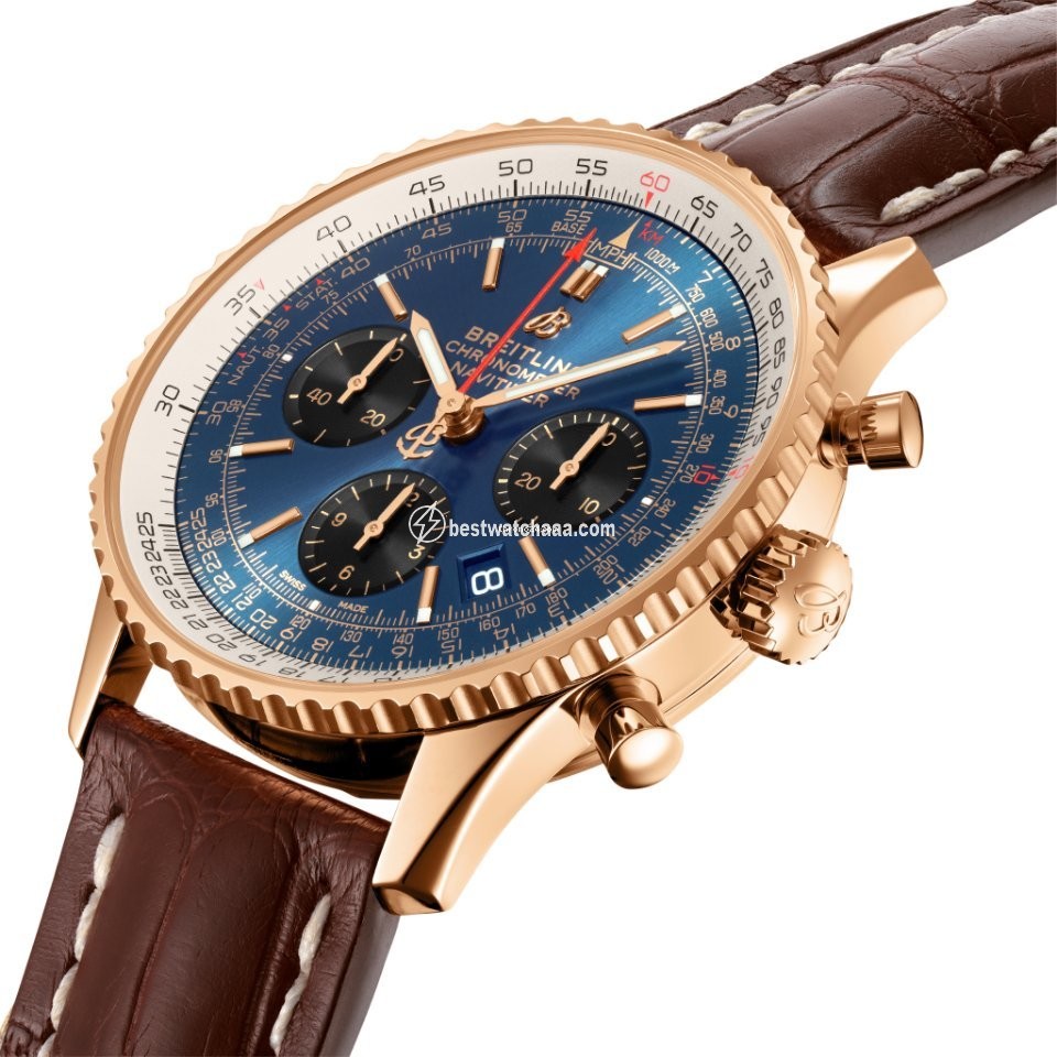 Breitling Navitimer 1 B01 Chronograph 43 Mens watch Unisex Automatic Red gold RB0121211C1P2 - gallery