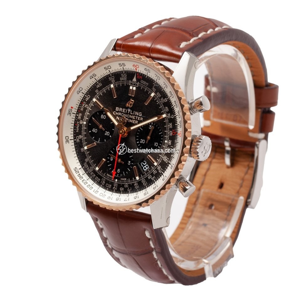 Breitling Navitimer 1 B01 Chronograph 43 Mens watch Unisex Automatic Gold Steel UB0121211F1P1 - gallery