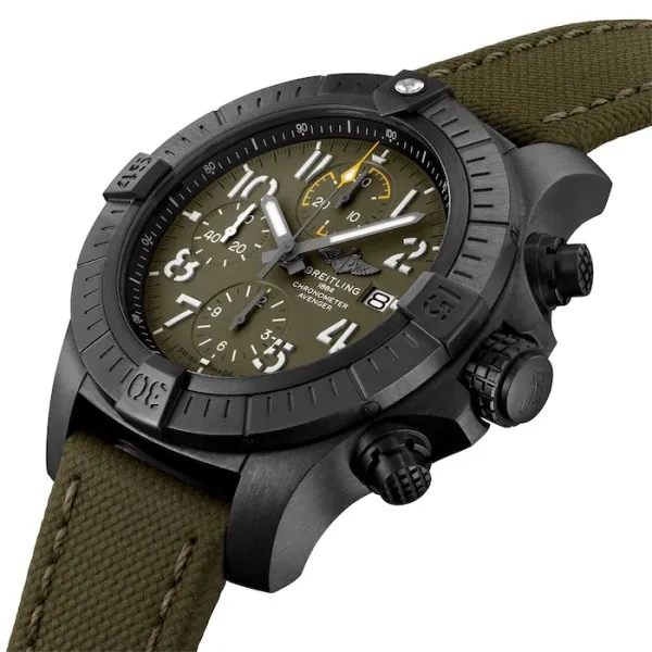 Breitling Avenger Men Automatic Green Leather Watch V13317101L1X2 - gallery