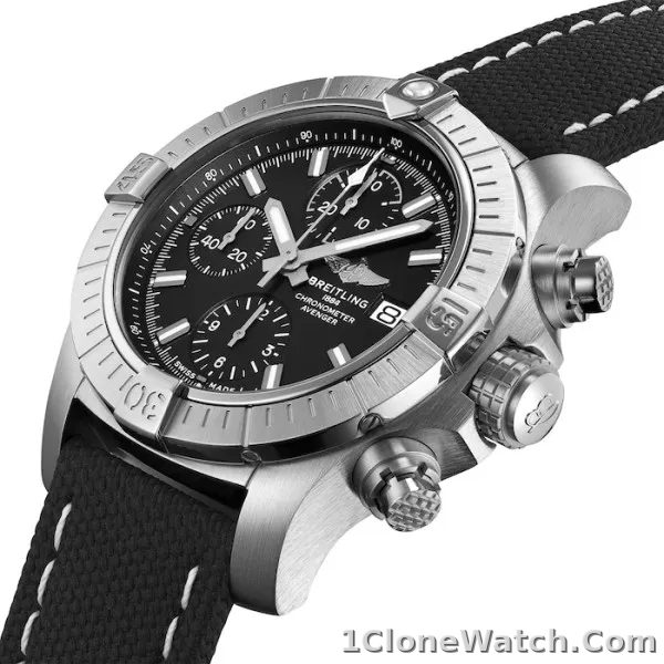 Breitling Avenger Men Automatic Black Fabric Watch A13385101B1X2