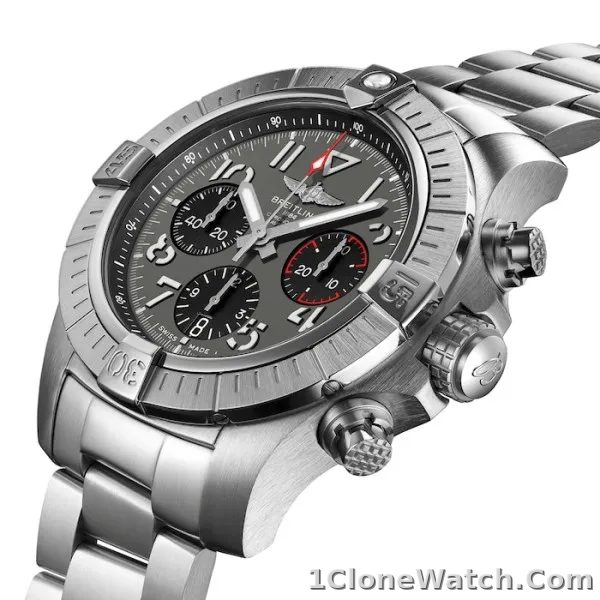 Breitling Avenger Men Automatic Grey Stainless Steel Watch AB01821A1B1A1