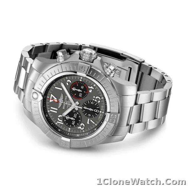 Breitling Avenger Men Automatic Grey Stainless Steel Watch AB01821A1B1A1