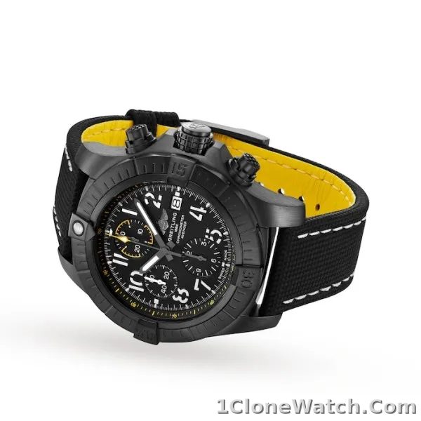 Breitling Avenger Men Automatic Black Leather Watch V13317101B1X2