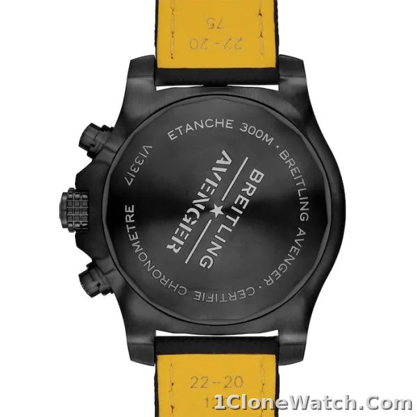 Breitling Avenger Men Automatic Black Leather Watch V13317101B1X2