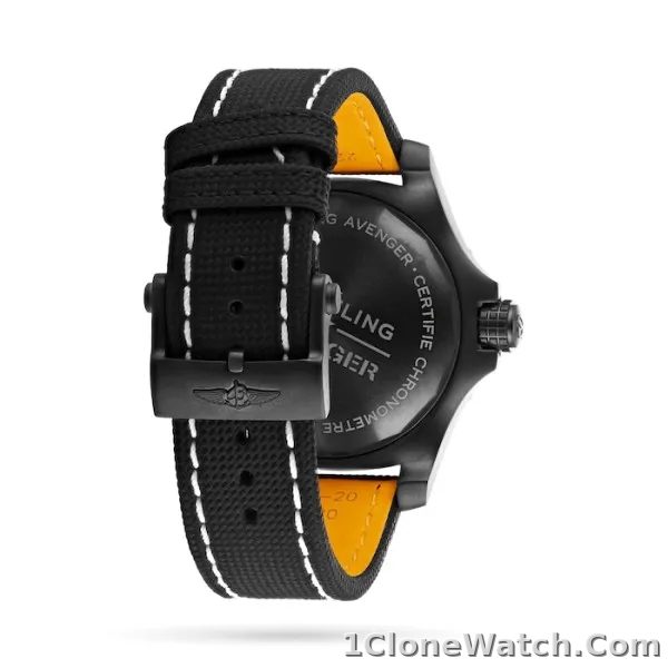 Breitling Avenger Men Automatic Black Leather Watch V17319101B1X2