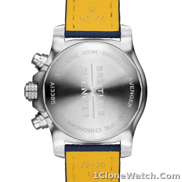 Breitling Avenger Men Automatic Blue Leather Watch A13385101C1X2