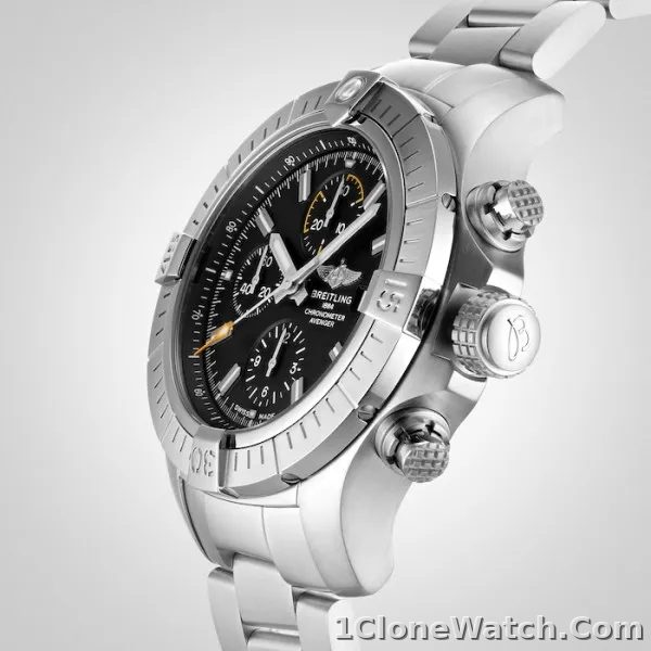 Breitling Avenger Men Automatic Black Stainless Steel Watch A13317101B1A1