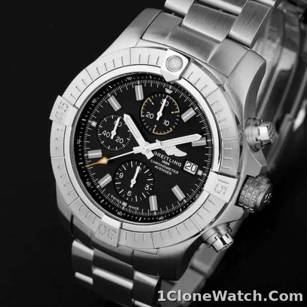 Breitling Avenger Men Automatic Black Stainless Steel Watch A13317101B1A1