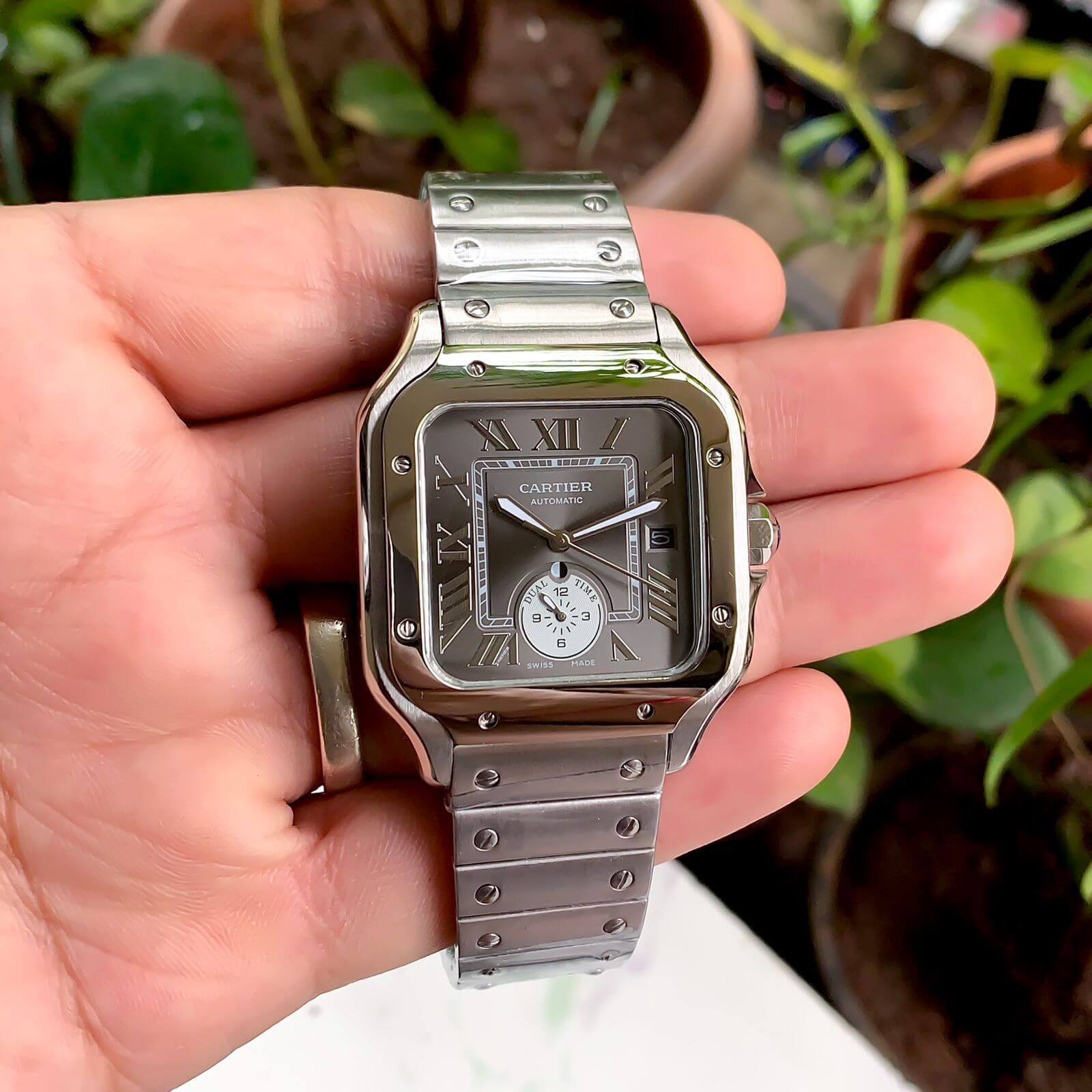 Cartier De Santos Dual Time Wssa0076 Grey