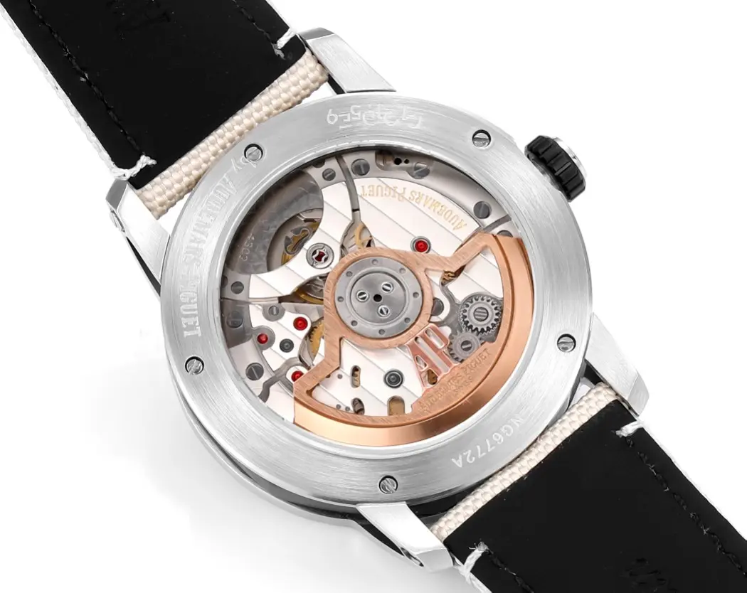 watch Audemars Piguet CODE 11.59 Stainless Steel Watch with Smoked Dial and Beige Fabric Strap, 41mm - gallery