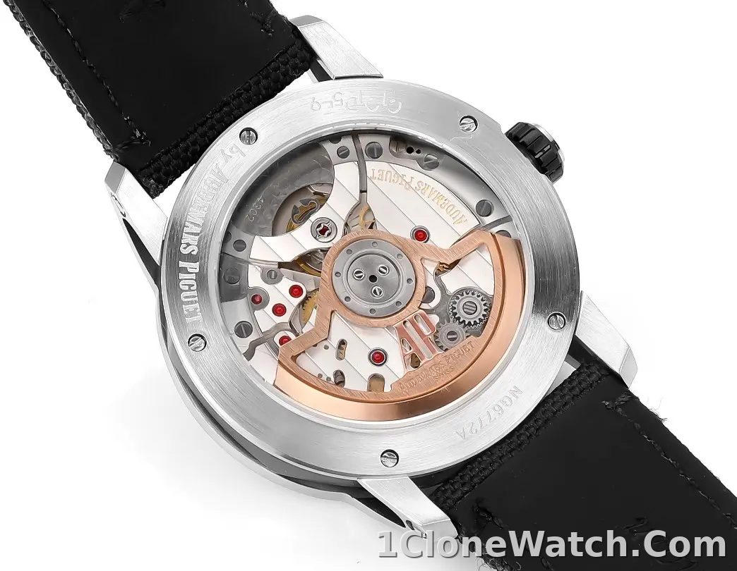 watch Audemars Pigeut CODE 11.59 Smoke Grey Dial Stainless Steel Case Black Fabric Strap Automatic Watch 41mm