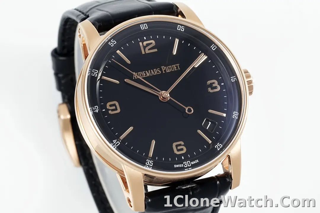 watch Audemars Piguet CODE 11.59 Blue Dial Three-Hand Automatic Watch   Rose Gold and Stainless Steel, 41mm